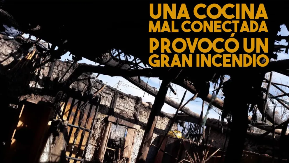 Por una cocina mal conectada, se incendió una casa en Pocito