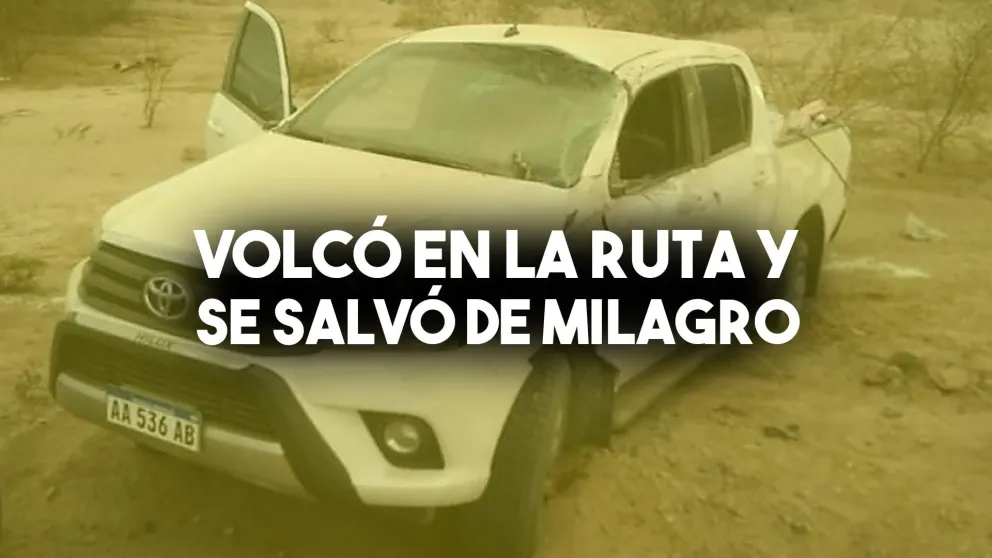 Una camioneta volcó y su conductora resultó ilesa