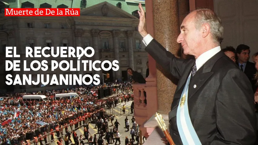 Los políticos sanjuaninos despidieron a Fernando De la Rúa