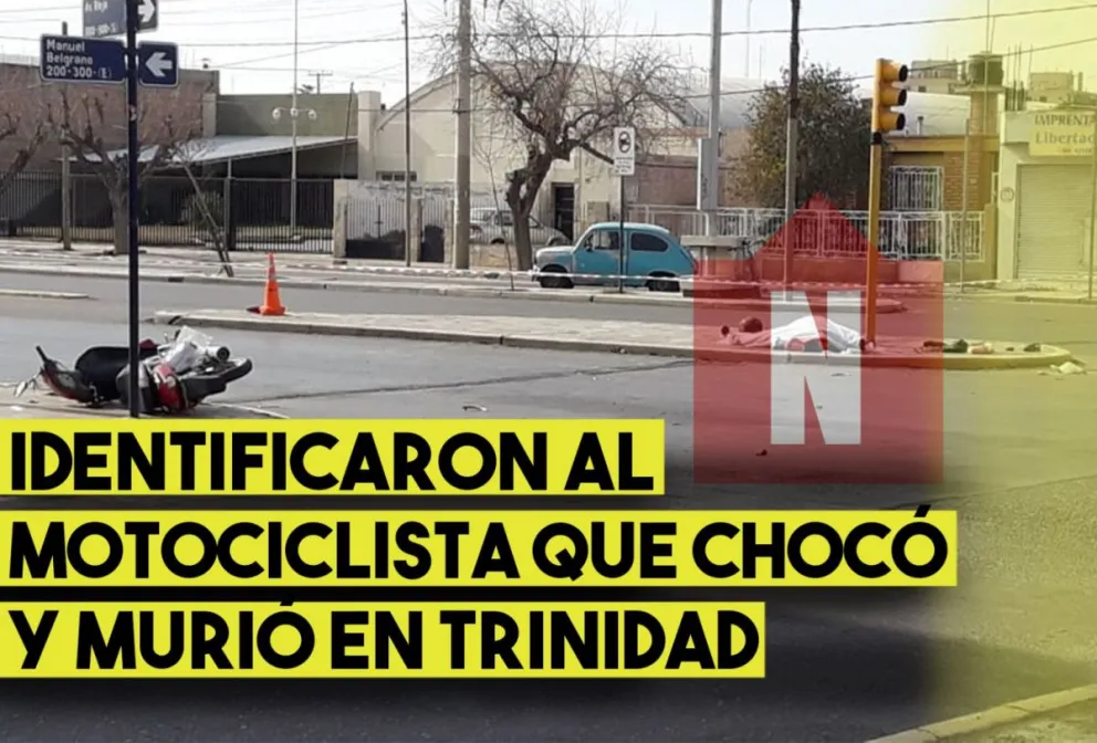 Identificaron al motociclista del accidente fatal en Trinidad