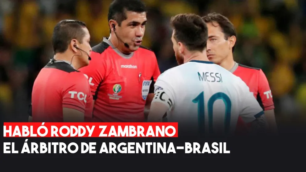 Zambrano afirmó que no fueron penales a Otamendi y a Agüero
