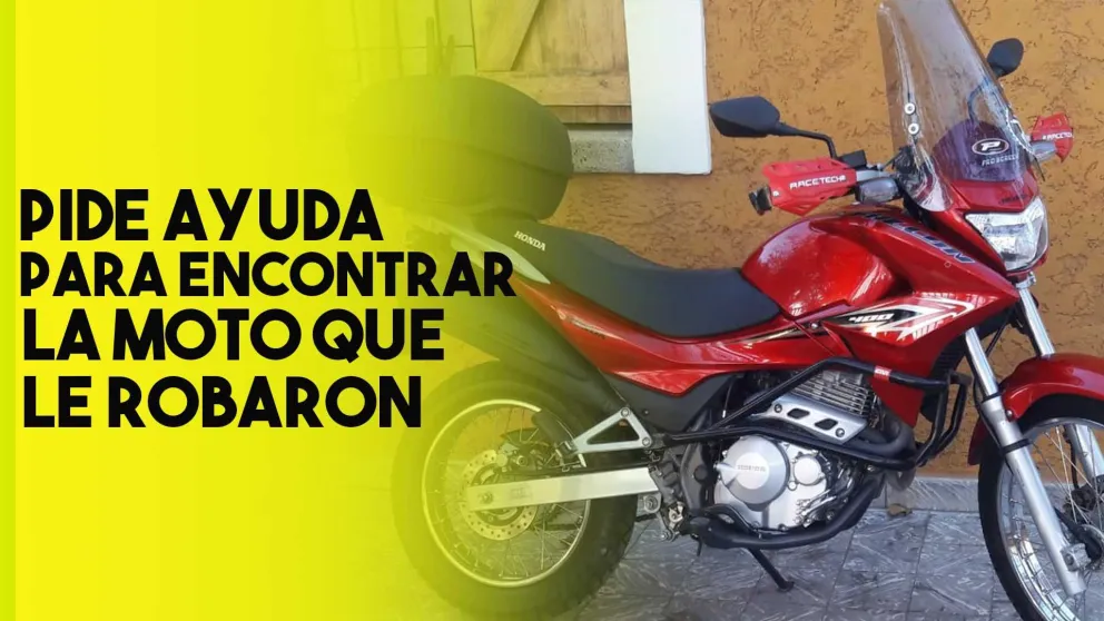 Le robaron la moto y busca ayuda para encontrarla