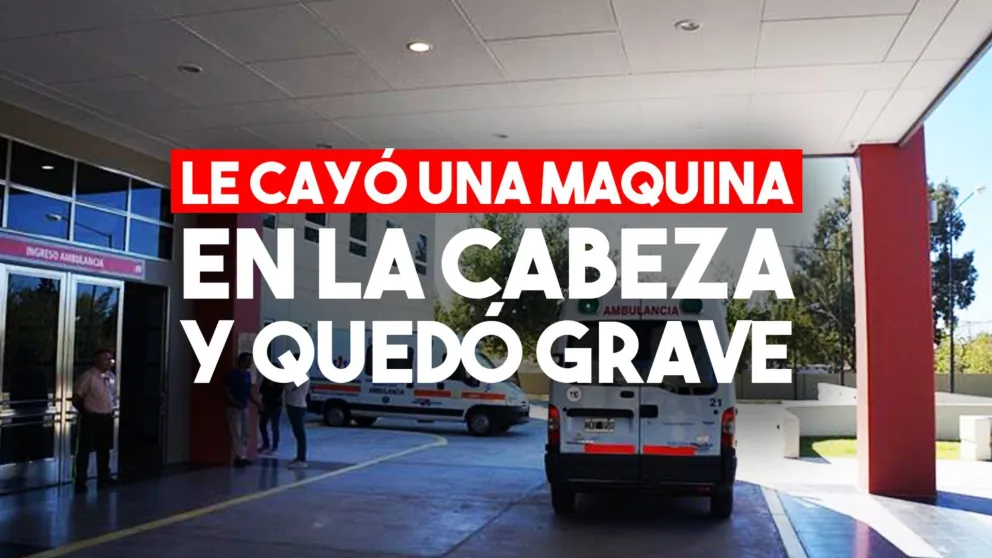 Le cayó una máquina en la cabeza y quedó grave