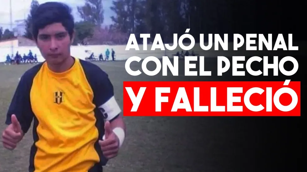 Un joven atajó un penal con el pecho y falleció