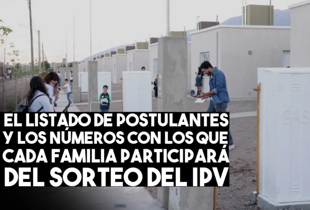Ya están los postulantes definitivos para el Sorteo de Viviendas