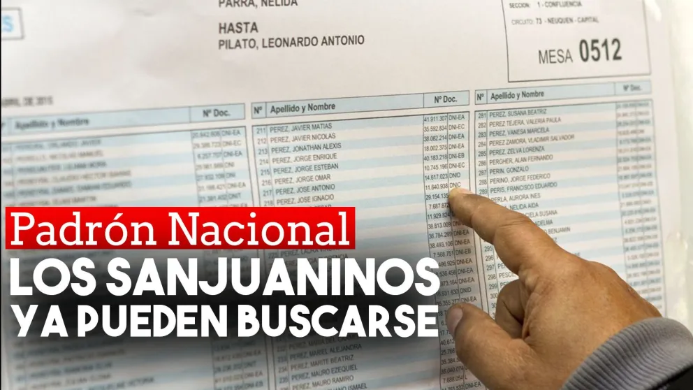 San Juan ya aparece en el Padrón Electoral