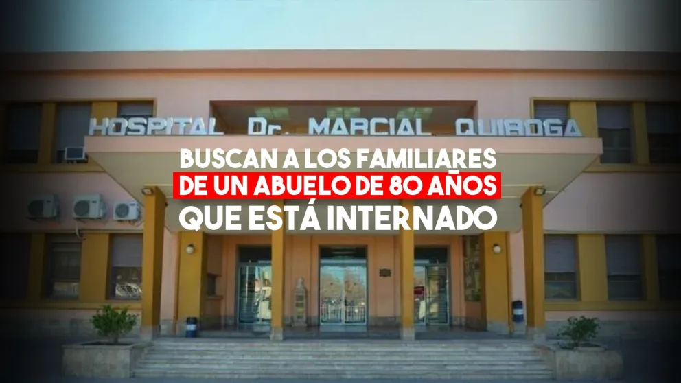Buscan a los familiares de un abuelo de 80 años que está internado en el hospital