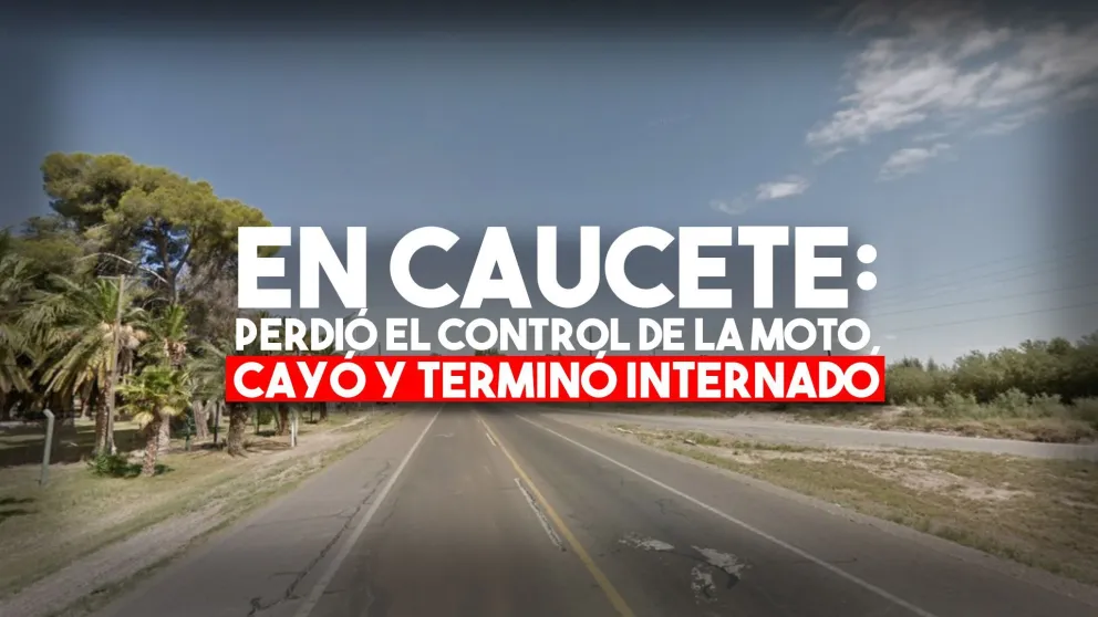 Perdió el control de la moto, cayó y terminó internado