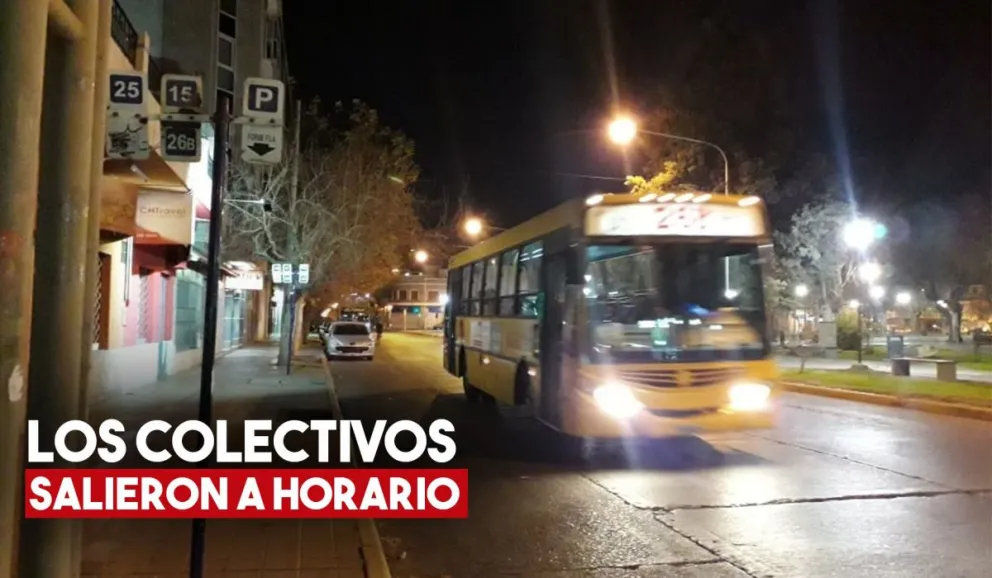 Los colectivos salieron a horario