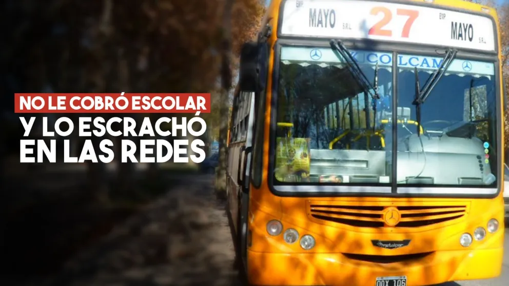Un estudiante sanjuanino escrachó a un colectivero por no cobrarle escolar