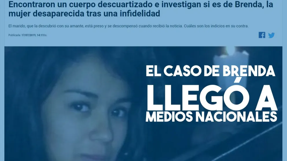 El caso de Brenda llegó a los medios nacionales