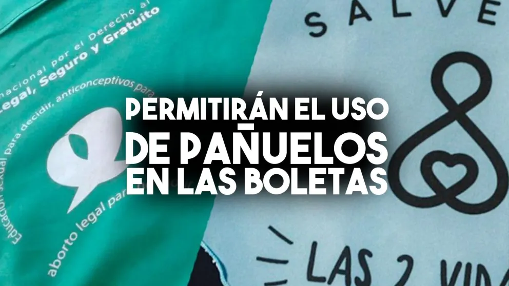 Permiten el uso de pañuelos verdes o celestes en las boletas electorales