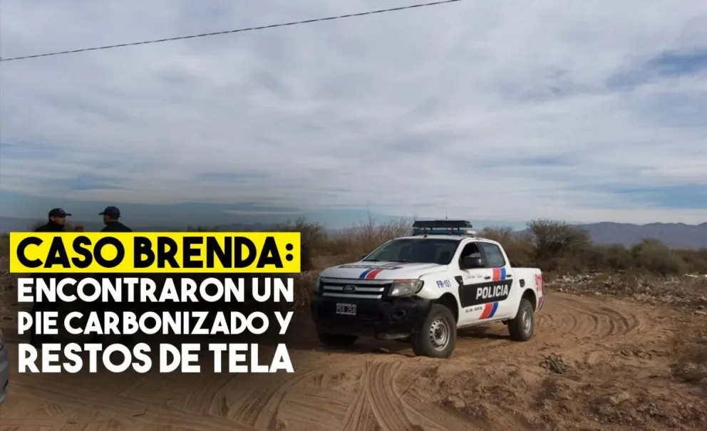 Caso Brenda: hallaron un pie carbonizado y más restos de tela