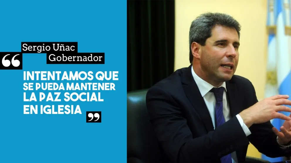 Uñac: "Intentamos que se pueda mantener la paz social en Iglesia"