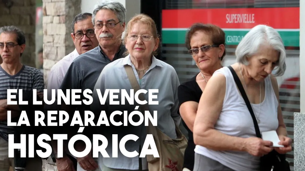 El lunes vence la reparación histórica a jubilados