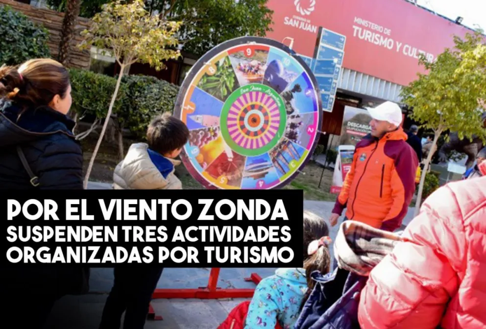 Por las condiciones climáticas se suspenden tres actividades de Turismo