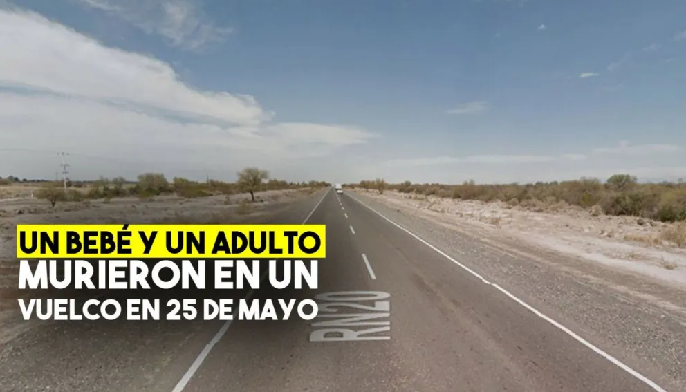 Un bebé y un adulto murieron en un vuelco en 25 de Mayo