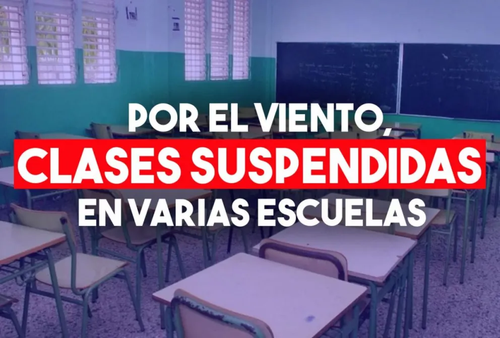Por los daños que dejó el viento, suspendieron las clases en más de 30 escuelas