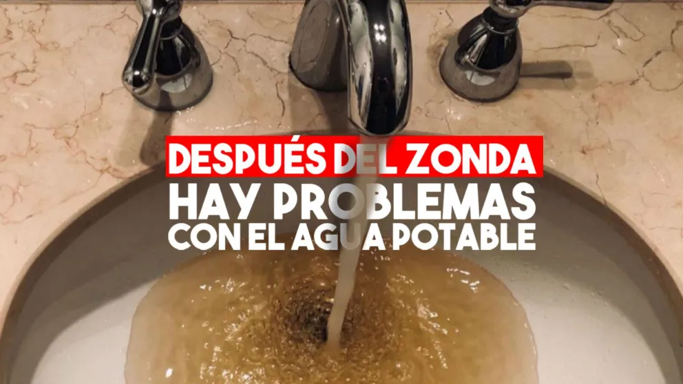 Después del Zonda, hay problemas con el agua potable