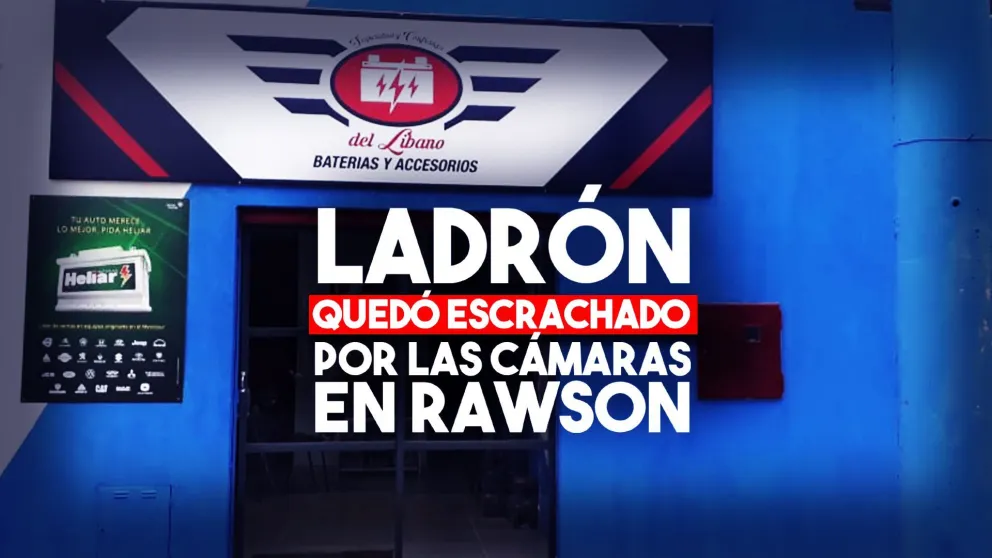 Escrachó en video a un ladrón que le robó una batería de su local