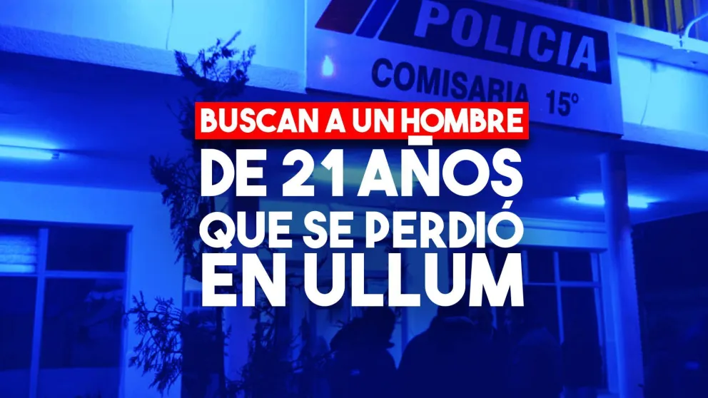 Buscan a un hombre de 21 años que se perdió en Ullum