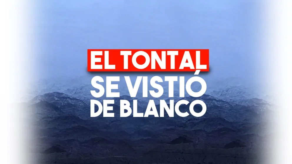 Una leve nevisca tiñó de blanco la Precordillera del Tontal