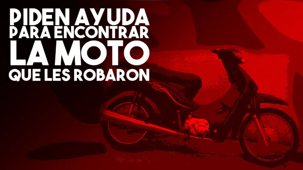 Les robaron la moto y piden ayuda para encontrarla