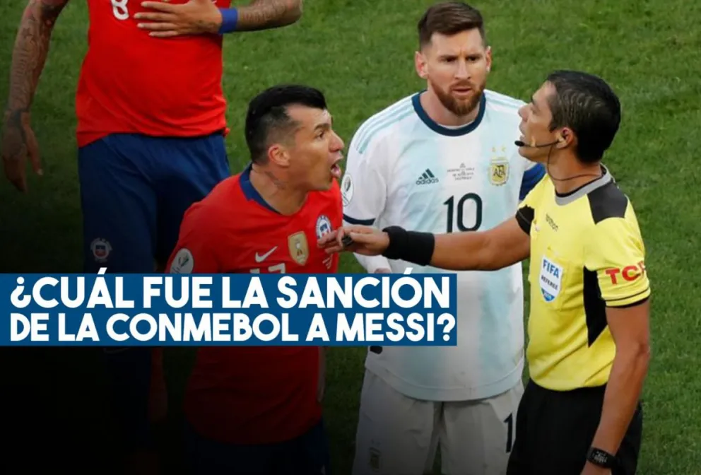 La Conmebol sancionó a Lionel Messi con un partido de suspensión y una multa económica por la expulsión ante Chile