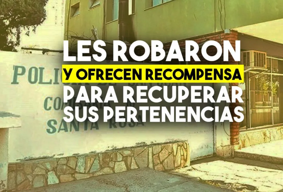 Les robaron y ofrecen recompensa para recuperar sus pertenencias