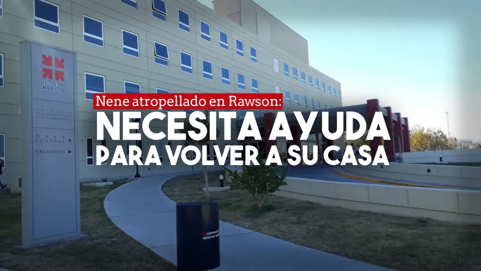 El nene atropellado en Rawson cuando iba a la escuela ya respira solo pero necesita ayuda