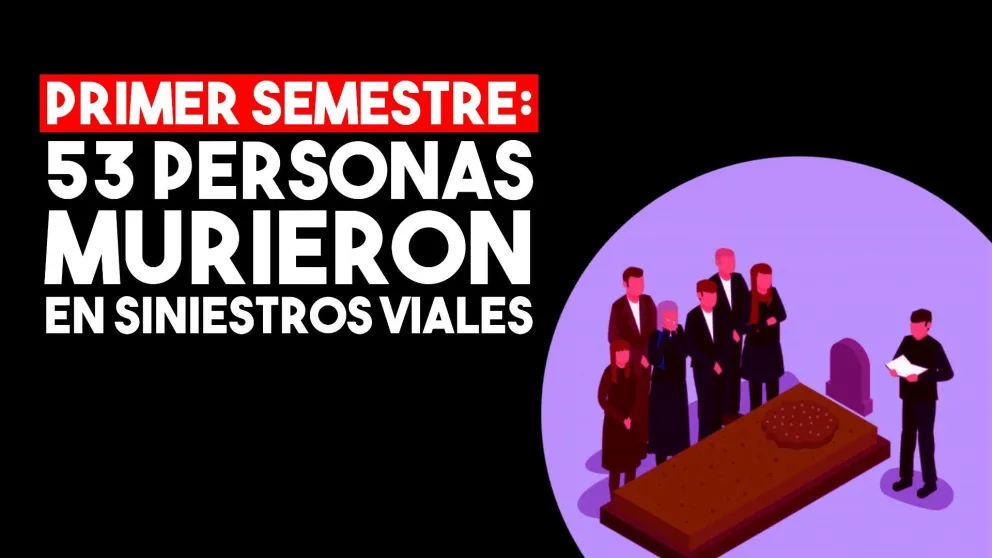 En el primer semestre murieron 53 personas en siniestros viales