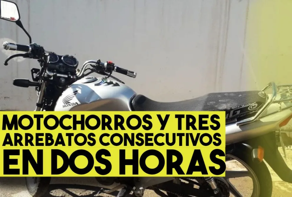 Pocito: motochorros y tres robos consecutivos