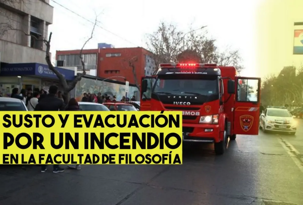 Principio de incendio en la Facultad de Filosofía