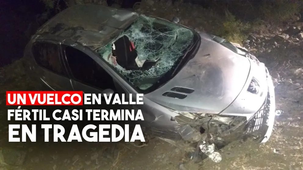 Otro vuelco en Valle Fértil casi termina en tragedia