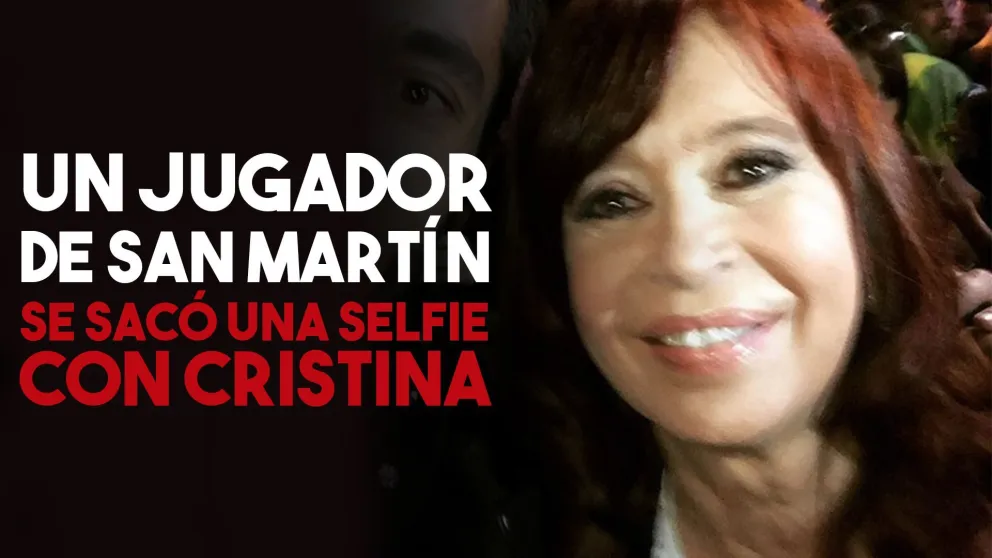 Un jugador de San Martín se sacó una foto con Cristina