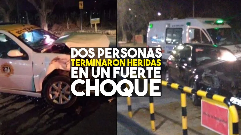 Un taxi chocó con otro auto y ambos conductores fueron hospitalizados