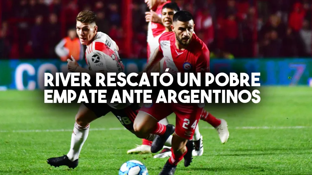 River debutó con un empate ante Argentinos en la Paternal