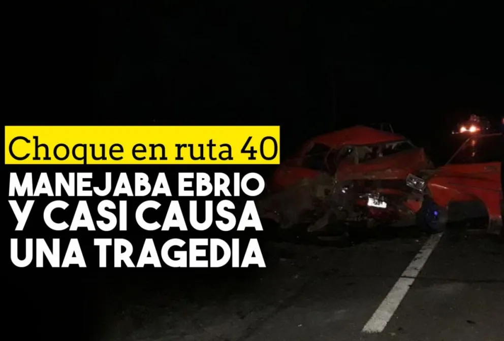 Un hombre quedó grave estado tras un fuerte choque en Ruta 40