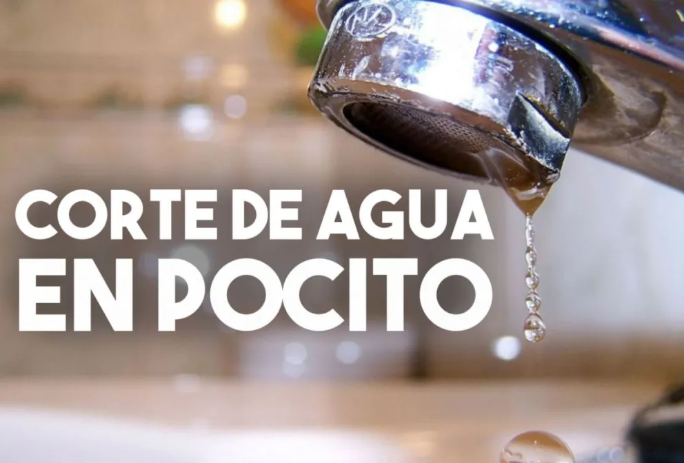 Este lunes habrá cortes de agua en Pocito