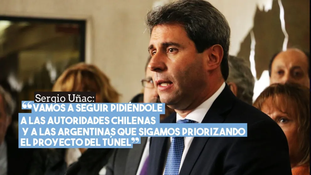 Sergio Uñac: "Vamos a seguir pidiéndole a las autoridades chilenas y a las argentinas que sigamos priorizando el proyecto del túnel"