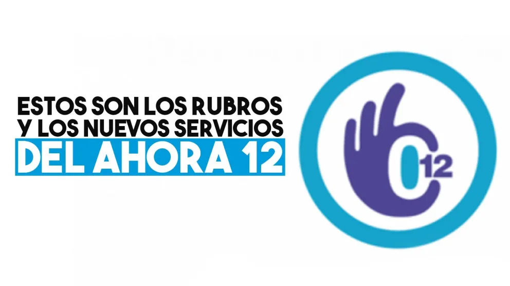 Estos son los rubros y los nuevos servicios del Ahora 12