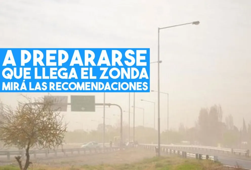 Alerta meteorológica por viento Zonda