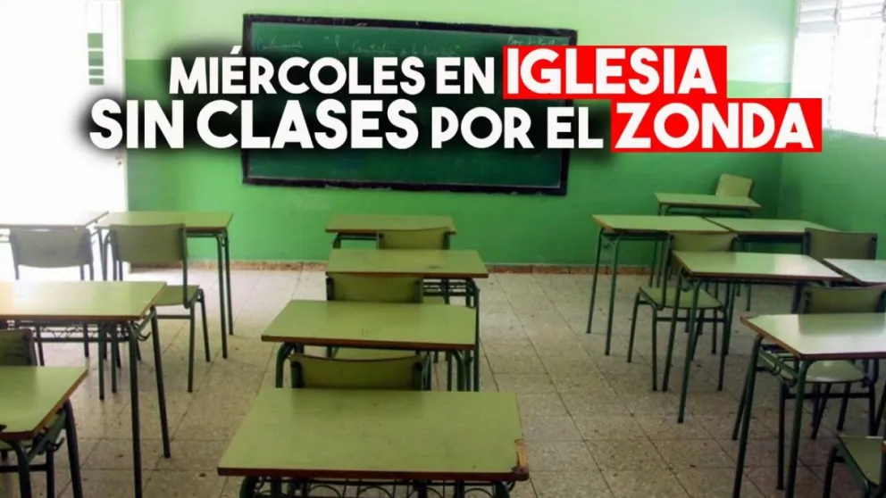 Sin clases este miércoles en Iglesia por el Zonda