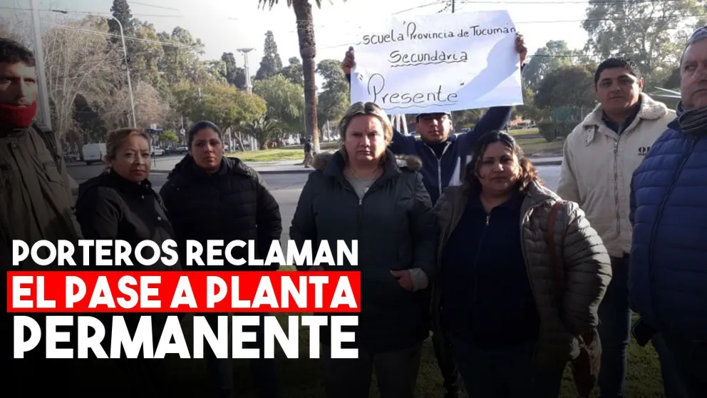 Porteros de escuelas reclaman para que los pasen a planta permanente