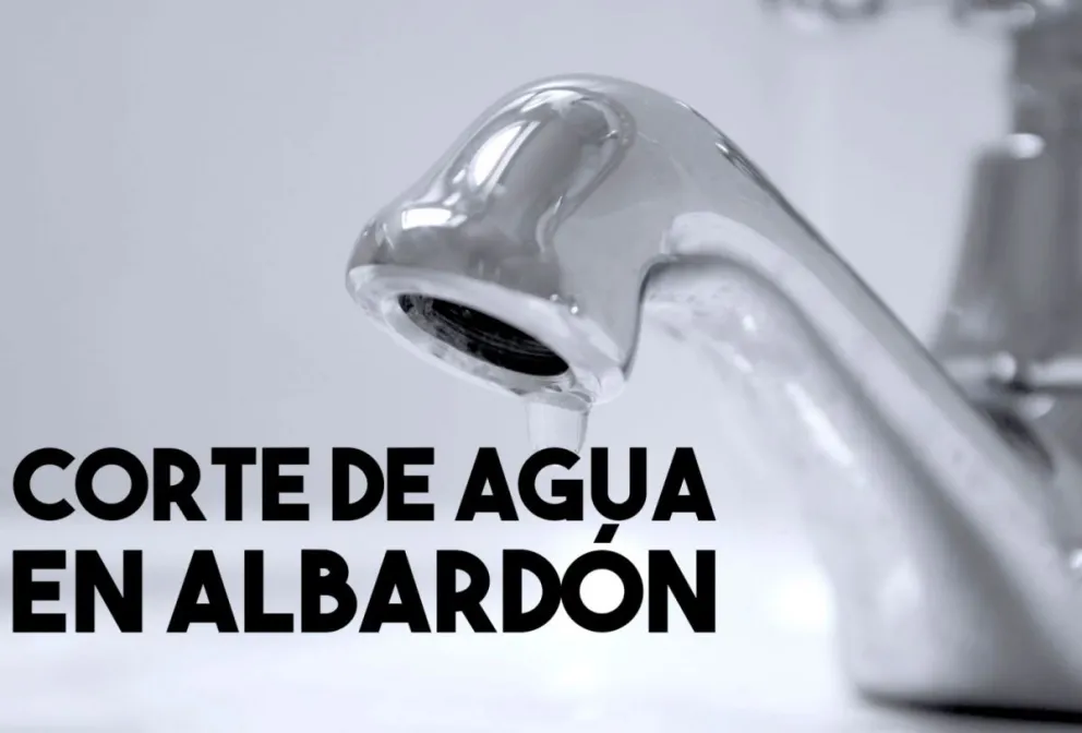 Habrá cortes de agua en Albardón
