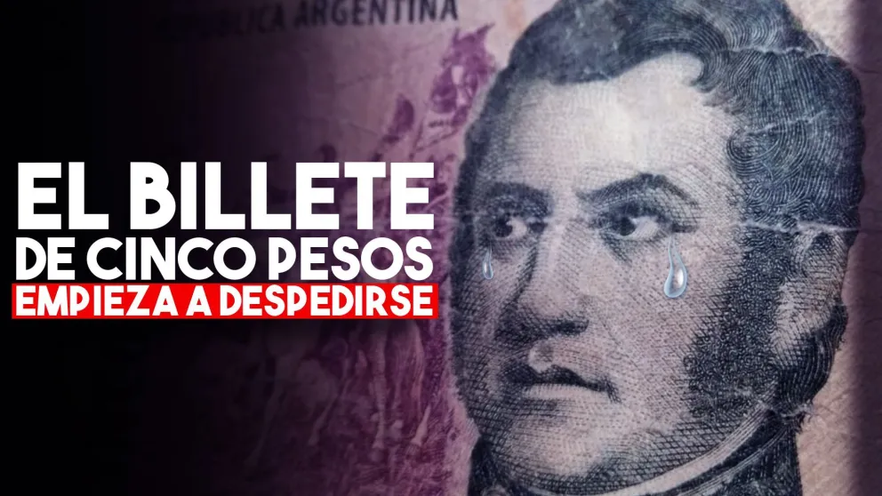 Desde este jueves se puede cambiar los billetes de cinco pesos