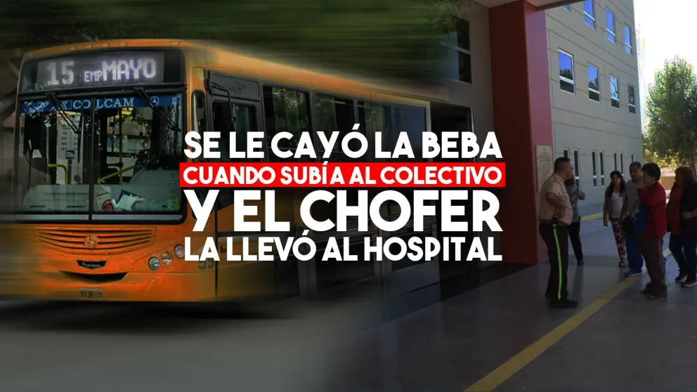 Se le cayó la beba cuando subía al colectivo y el chofer la llevó al hospital