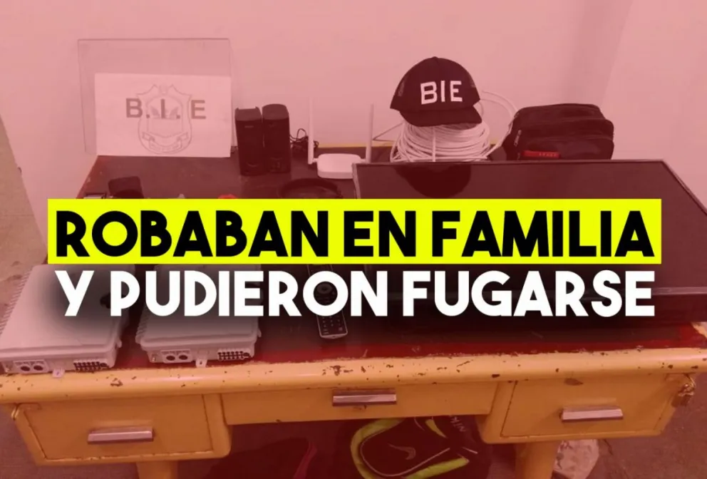 Robaban en familia, pudieron escapar pero les secuestraron elementos robados
