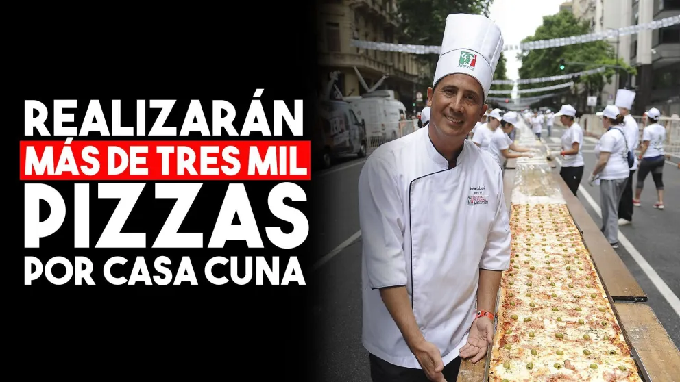 Venderán más de tres mil pizzas y empanadas por Casa Cuna
