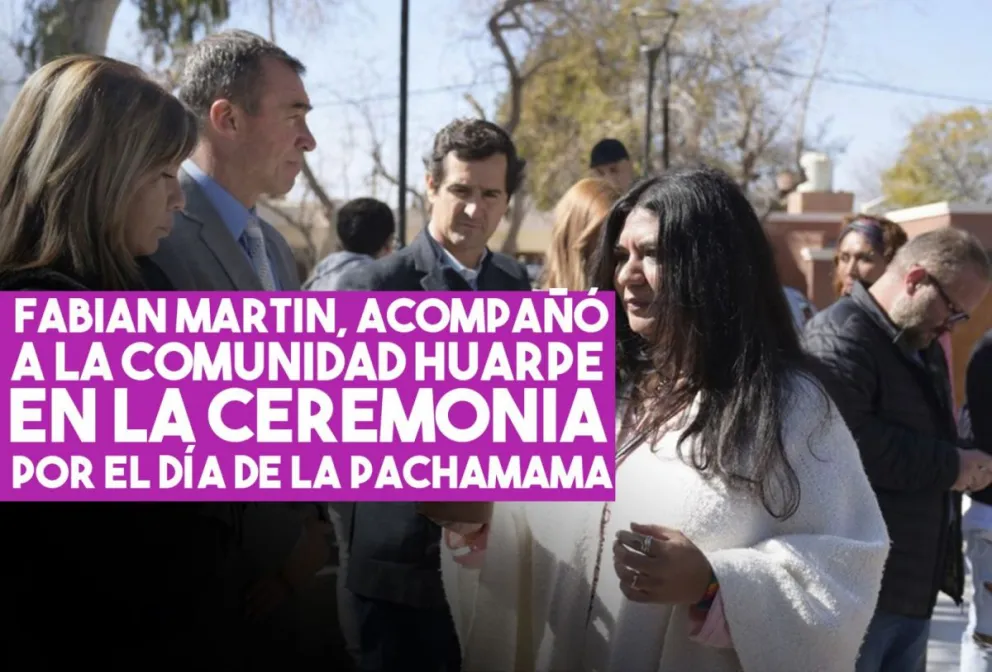Fabian Martin acompañó a la comunidad Huarpe, en la ceremonia por el día de la Pachamama